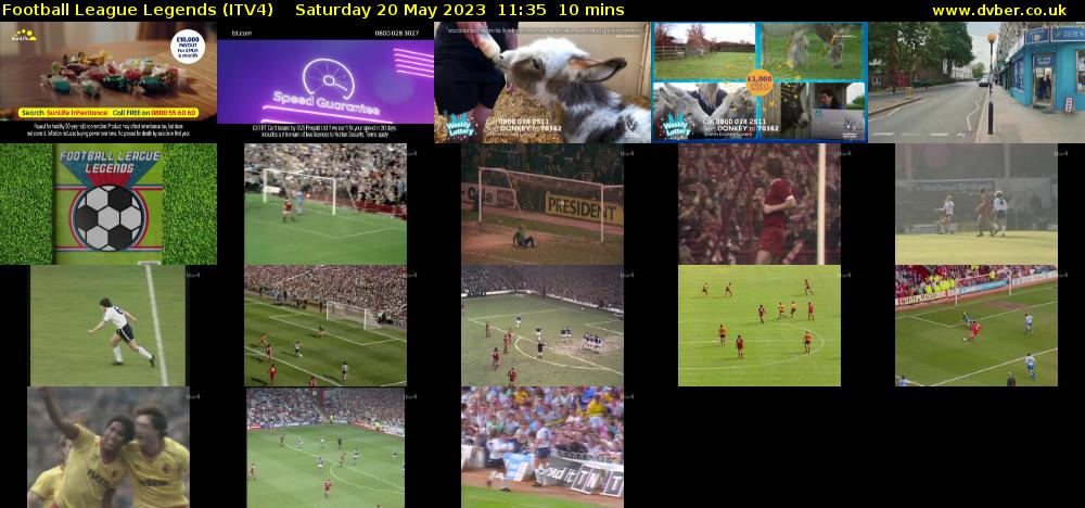 Football League Legends (ITV4) Saturday 20 May 2023 11:35 - 11:45