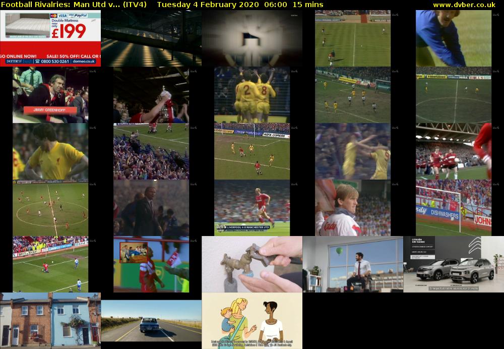 Football Rivalries: Man Utd v... (ITV4) Tuesday 4 February 2020 06:00 - 06:15