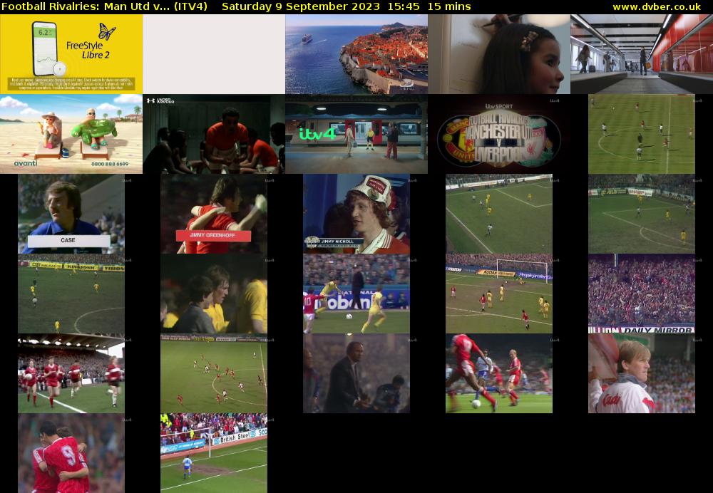 Football Rivalries: Man Utd v... (ITV4) Saturday 9 September 2023 15:45 - 16:00