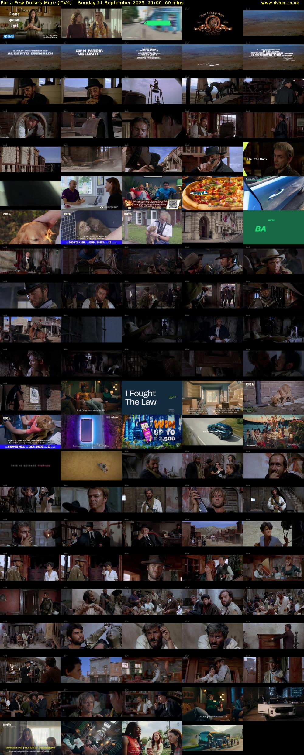 For a Few Dollars More (ITV4) Sunday 21 September 2025 21:00 - 22:00