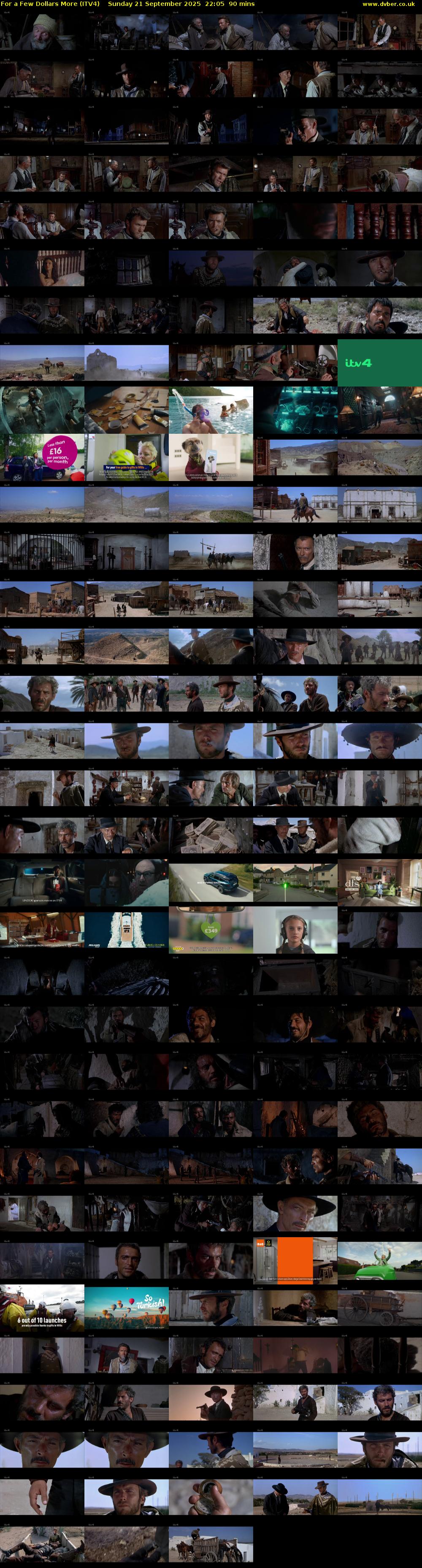 For a Few Dollars More (ITV4) Sunday 21 September 2025 22:05 - 23:35