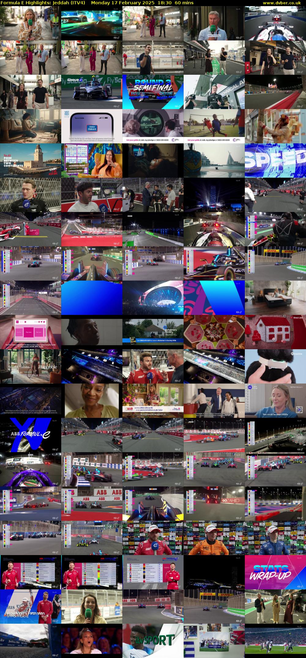 Formula E Highlights: Jeddah (ITV4) Monday 17 February 2025 18:30 - 19:30