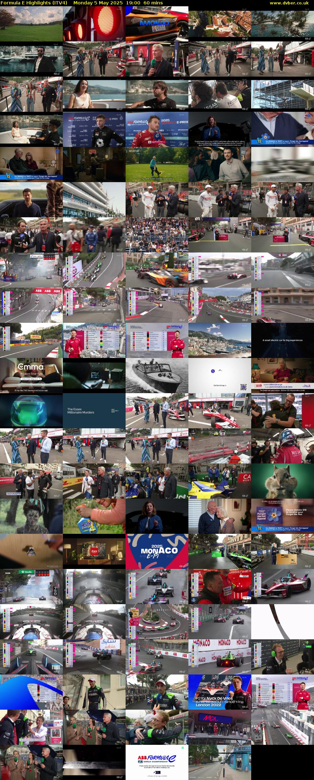 Formula E Highlights (ITV4) Monday 5 May 2025 19:00 - 20:00
