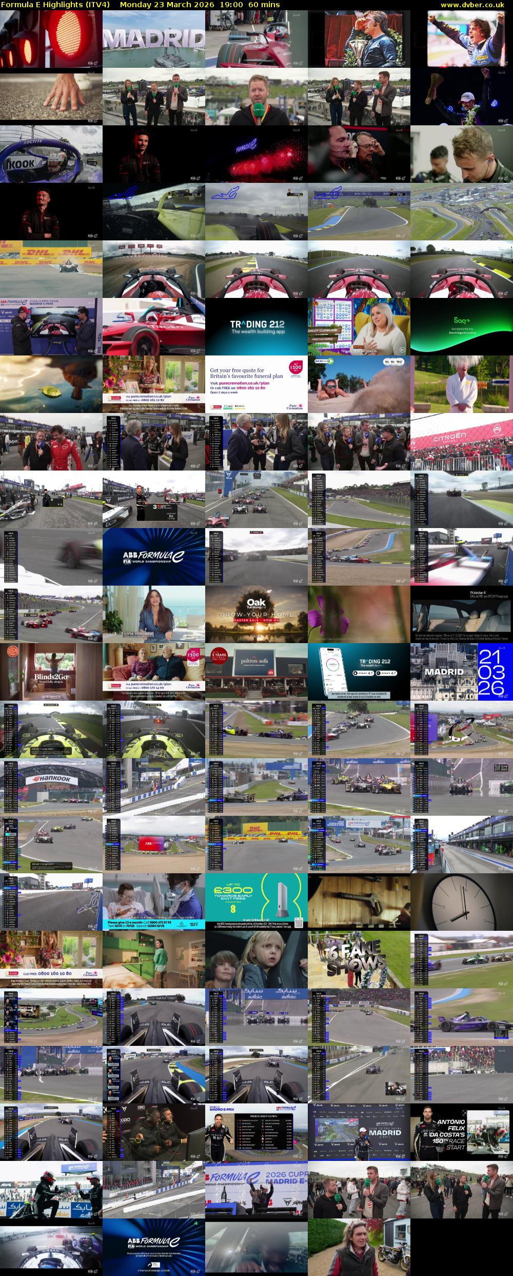 Formula E Highlights (ITV4) Monday 23 March 2026 19:00 - 20:00