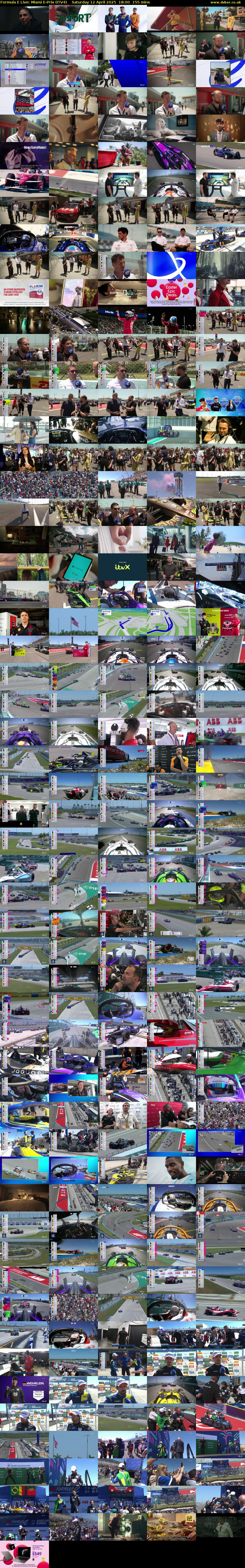 Formula E Live: Miami E-Prix (ITV4) Saturday 12 April 2025 18:00 - 20:35