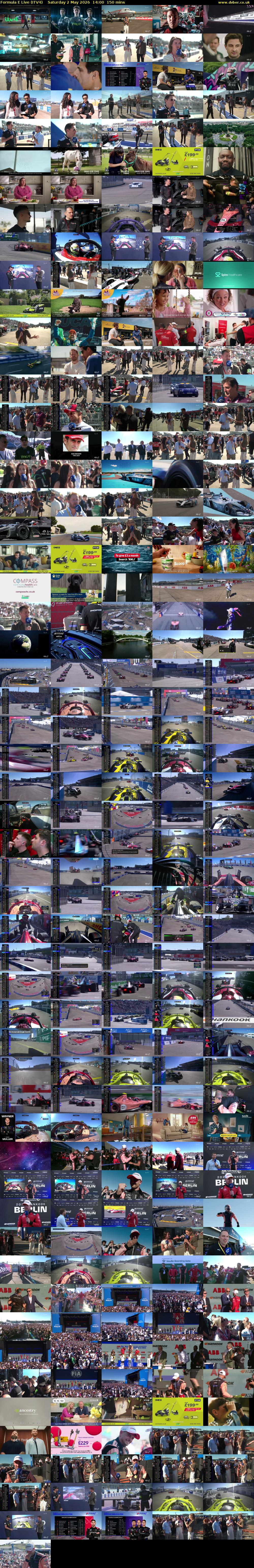 Formula E Live (ITV4) Saturday 2 May 2026 14:00 - 16:30