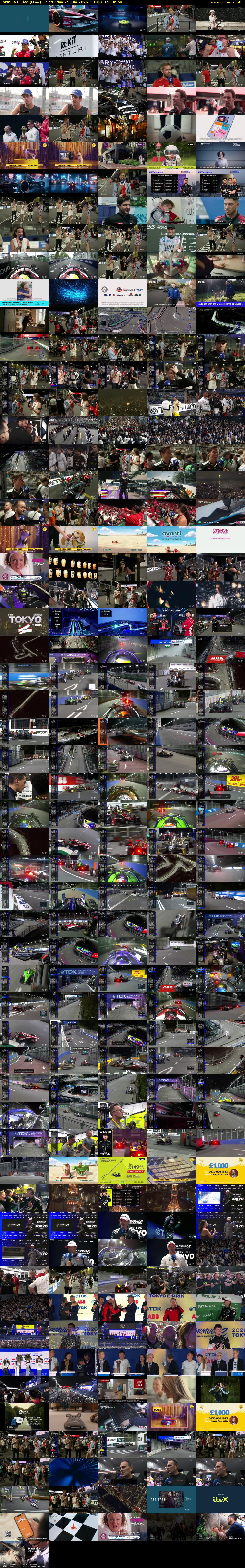 Formula E Live (ITV4) Saturday 25 July 2026 11:00 - 13:35