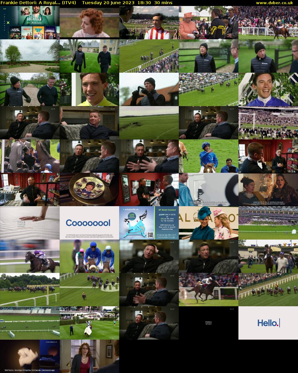 Frankie Dettori: A Royal... (ITV4) Tuesday 20 June 2023 18:30 - 19:00
