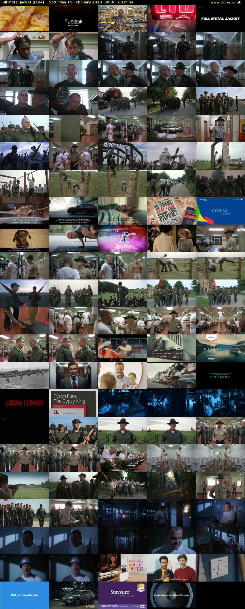Full Metal Jacket (ITV4) Saturday 15 February 2020 00:30 - 01:30