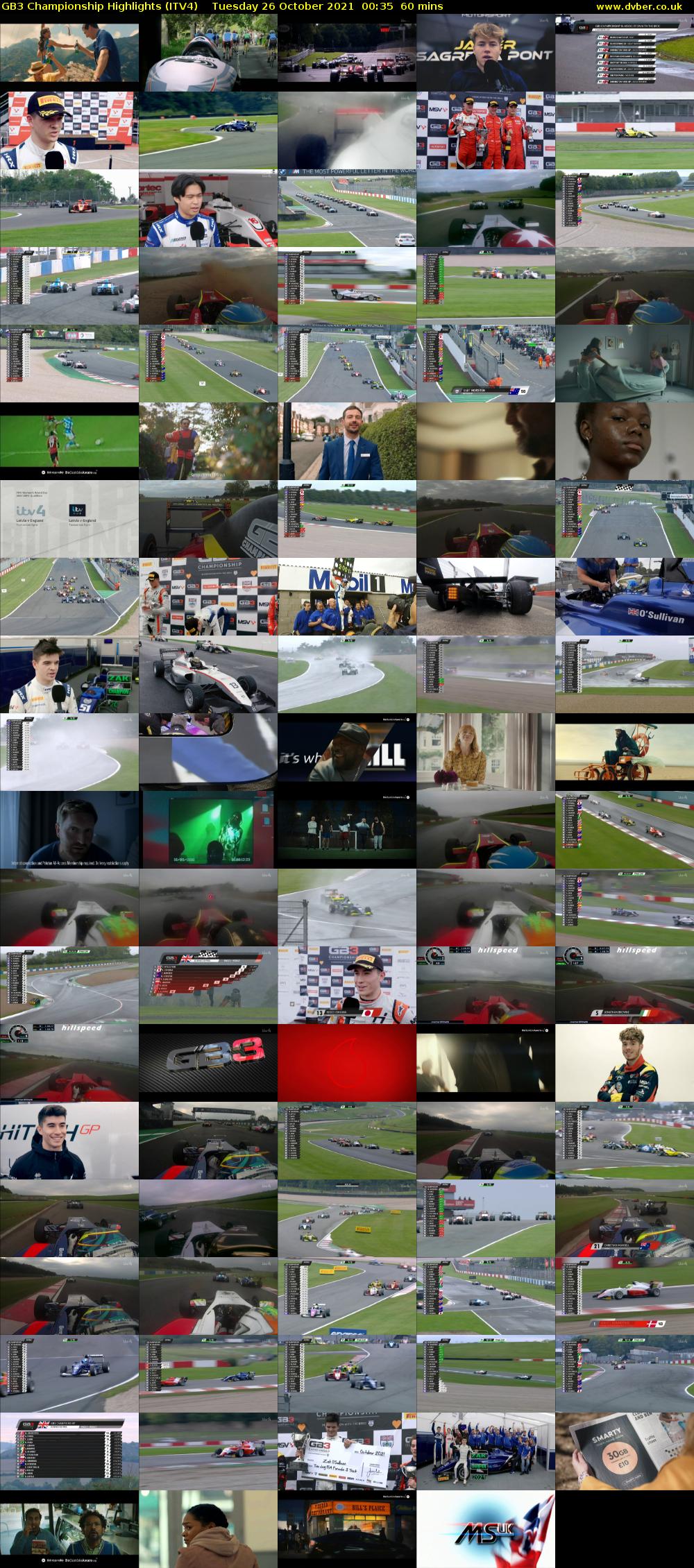GB3 Championship Highlights (ITV4) Tuesday 26 October 2021 00:35 - 01:35