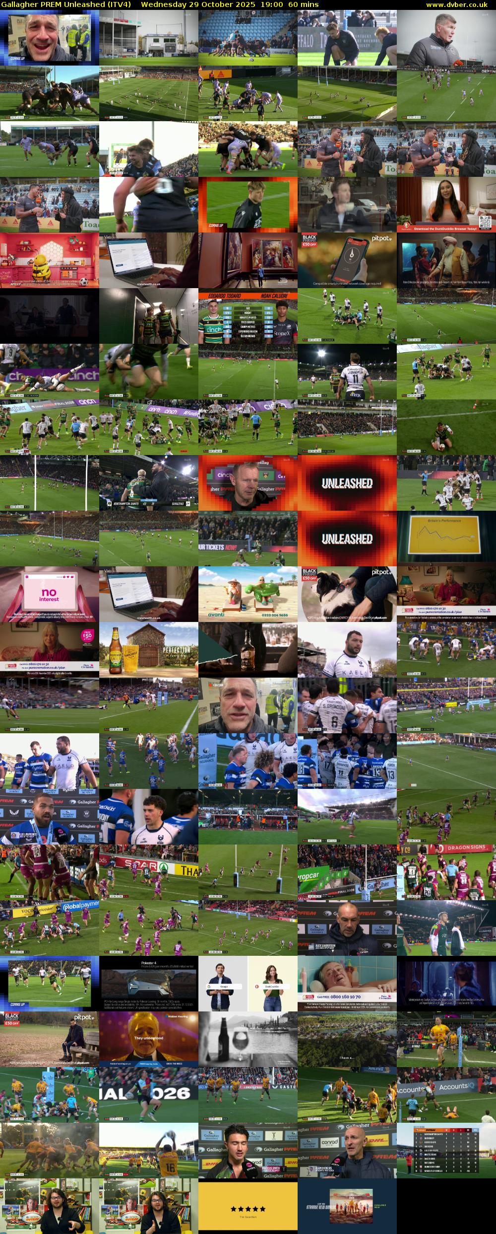 Gallagher PREM Unleashed (ITV4) Wednesday 29 October 2025 19:00 - 20:00