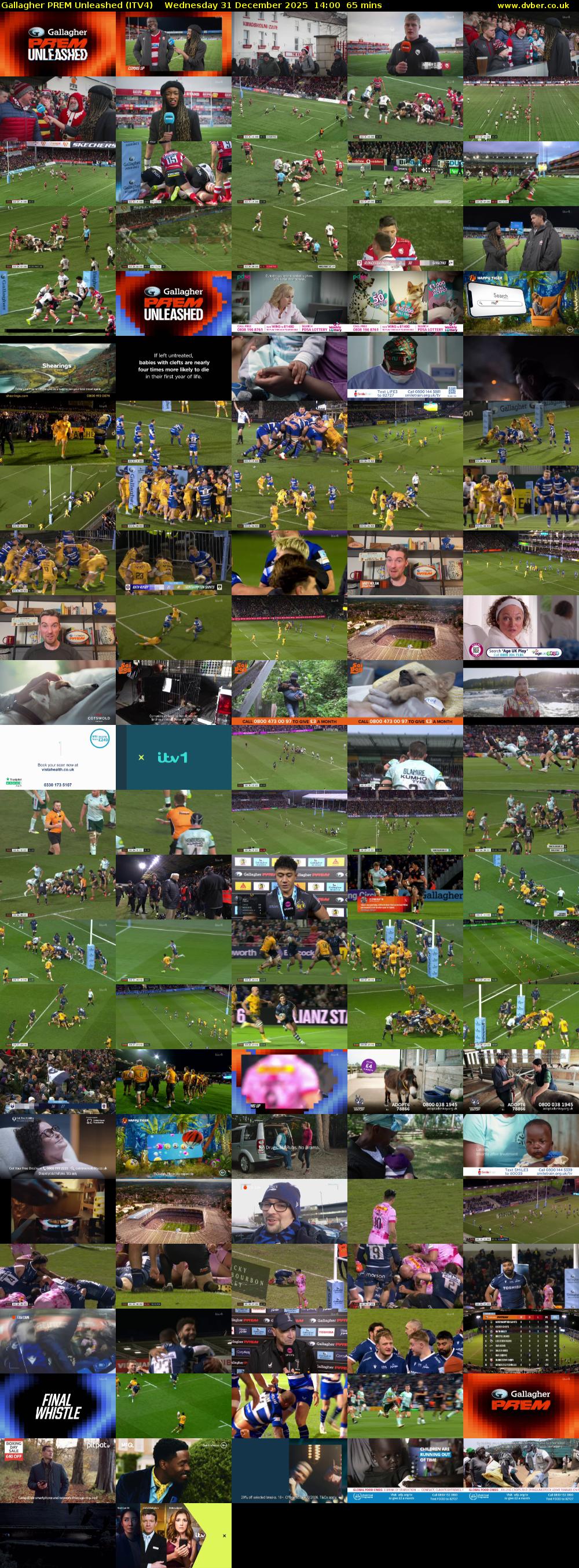 Gallagher PREM Unleashed (ITV4) Wednesday 31 December 2025 14:00 - 15:05
