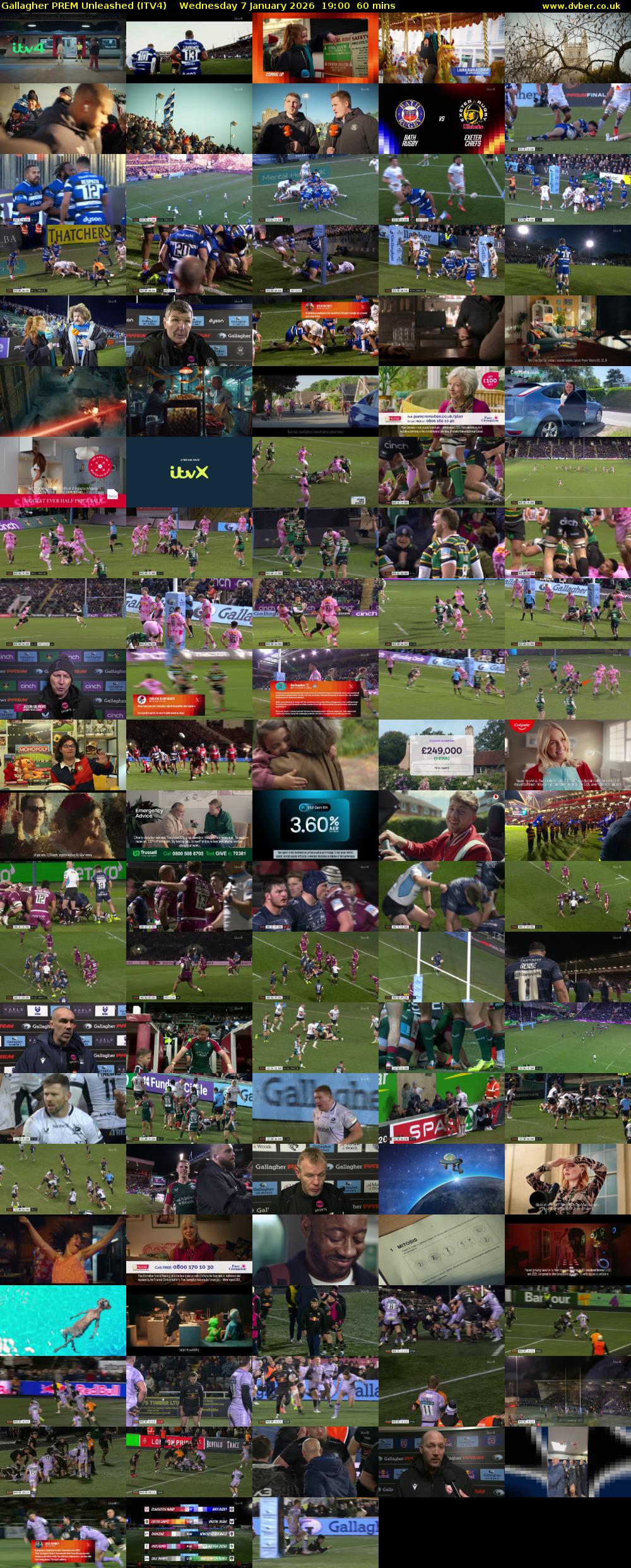 Gallagher PREM Unleashed (ITV4) Wednesday 7 January 2026 19:00 - 20:00