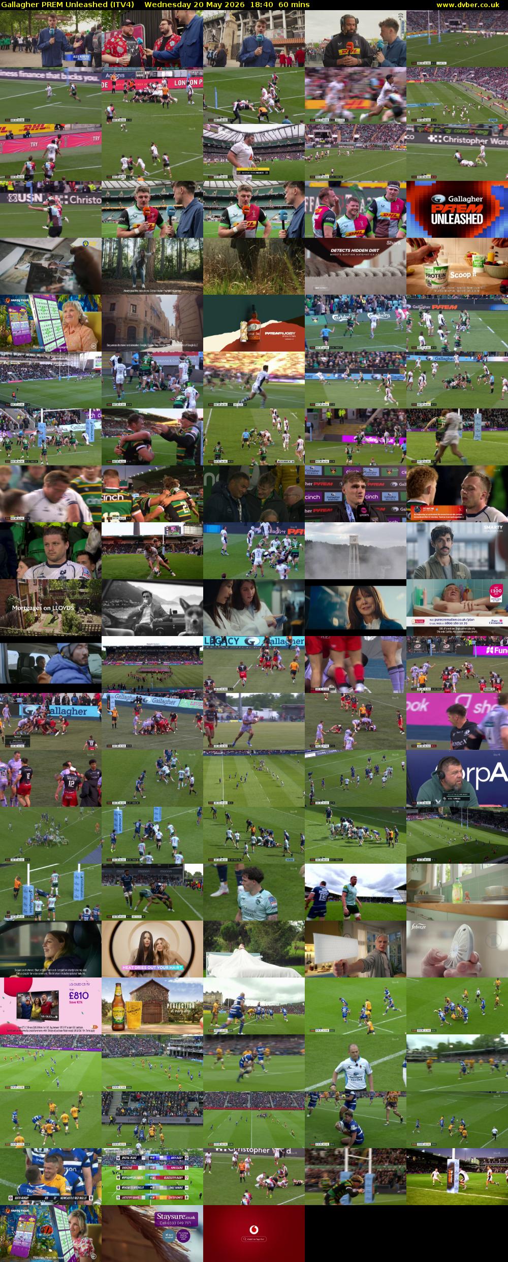 Gallagher PREM Unleashed (ITV4) Wednesday 20 May 2026 18:40 - 19:40