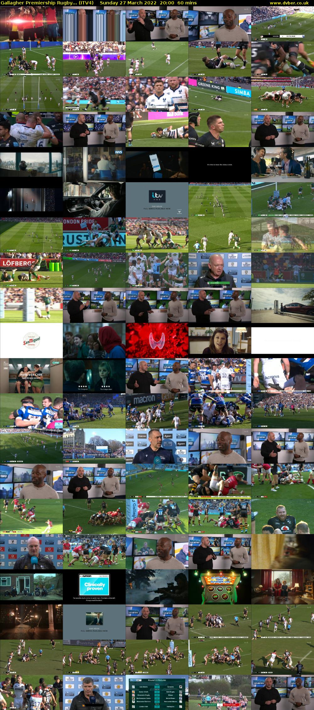 Gallagher Premiership Rugby... (ITV4) Sunday 27 March 2022 20:00 - 21:00