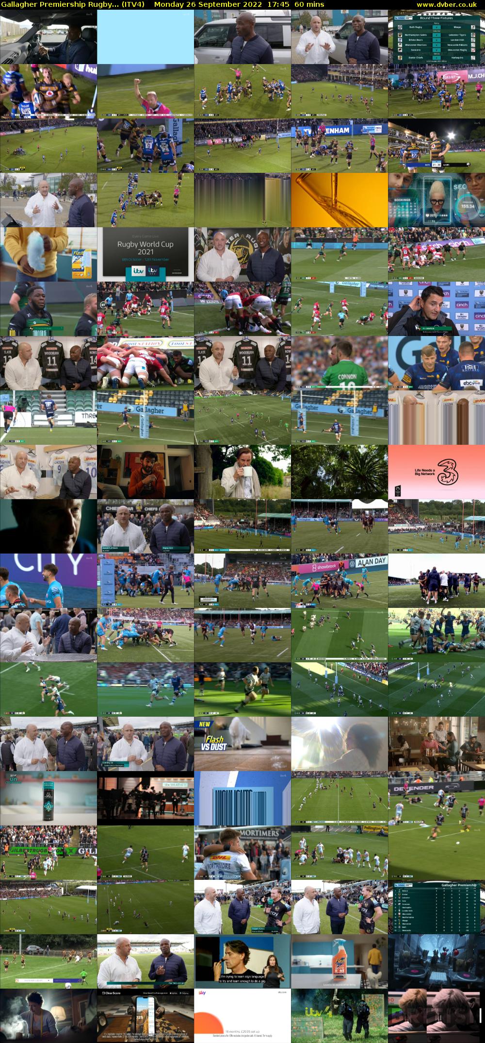 Gallagher Premiership Rugby... (ITV4) Monday 26 September 2022 17:45 - 18:45