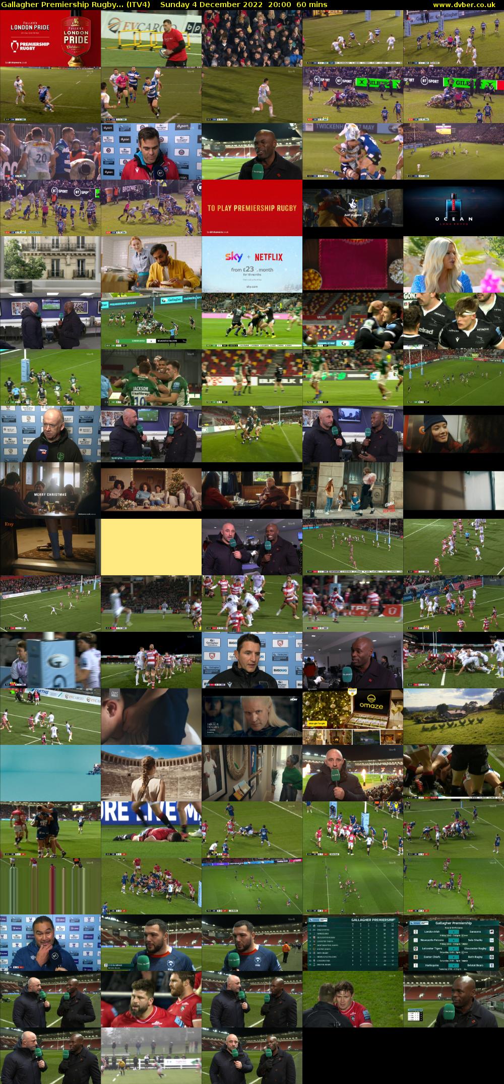 Gallagher Premiership Rugby... (ITV4) Sunday 4 December 2022 20:00 - 21:00
