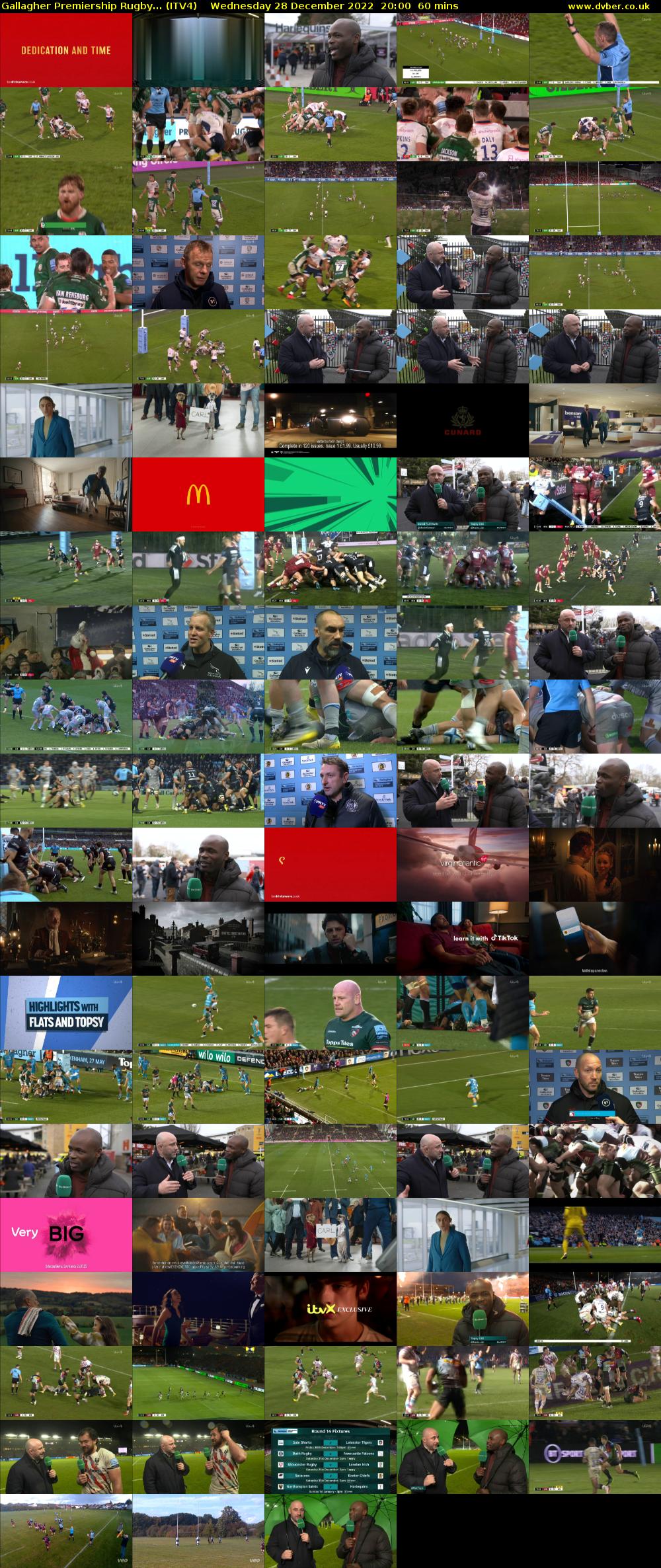 Gallagher Premiership Rugby... (ITV4) Wednesday 28 December 2022 20:00 - 21:00