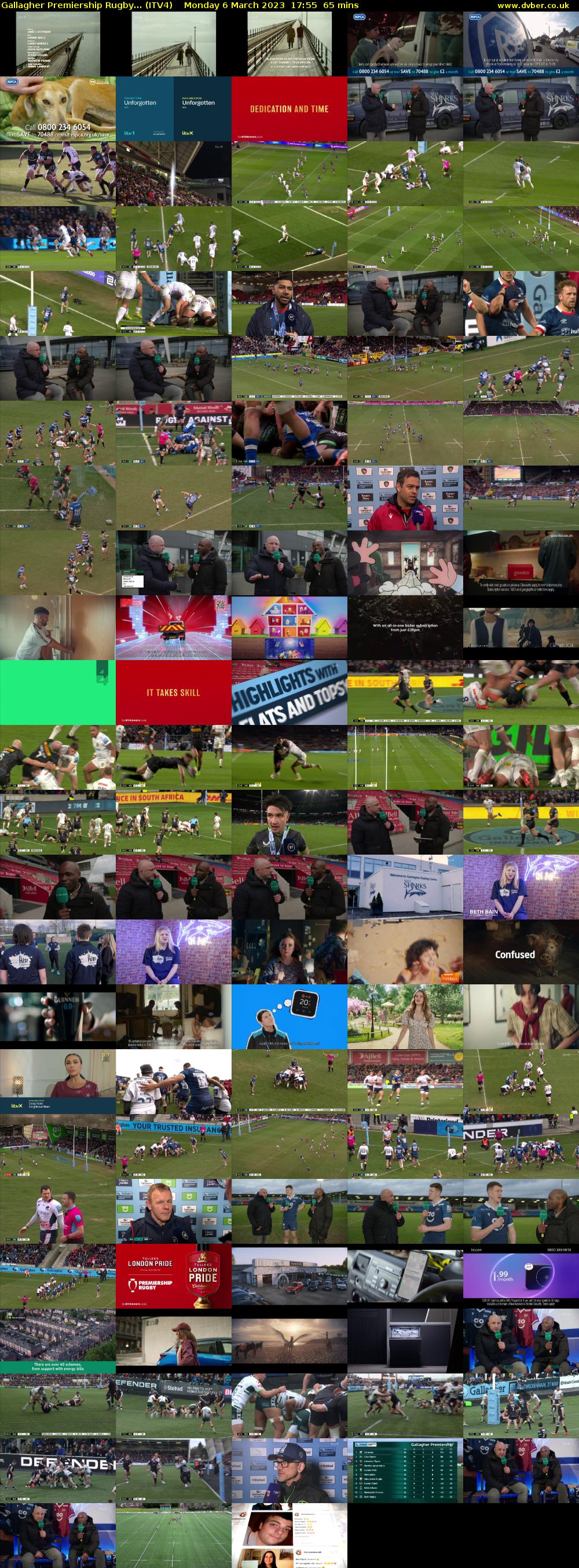Gallagher Premiership Rugby... (ITV4) Monday 6 March 2023 17:55 - 19:00