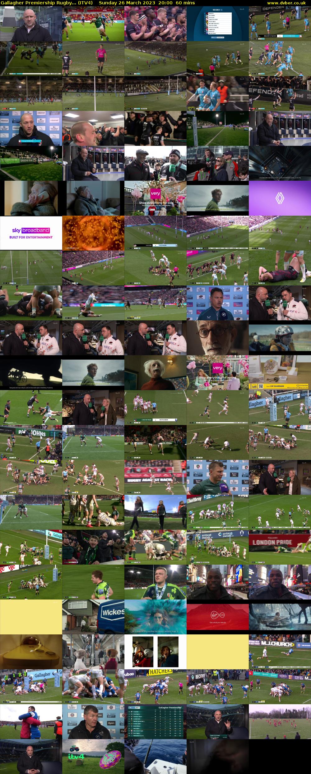 Gallagher Premiership Rugby... (ITV4) Sunday 26 March 2023 20:00 - 21:00
