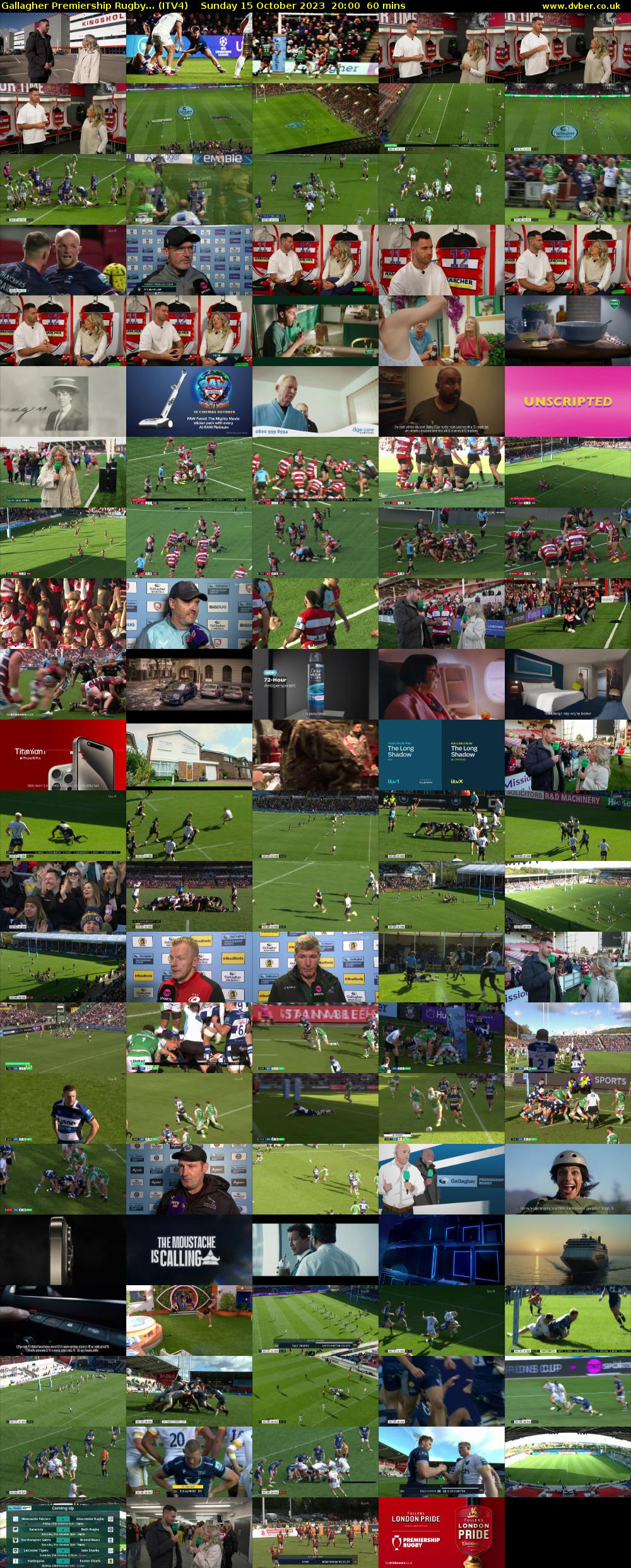 Gallagher Premiership Rugby... (ITV4) Sunday 15 October 2023 20:00 - 21:00