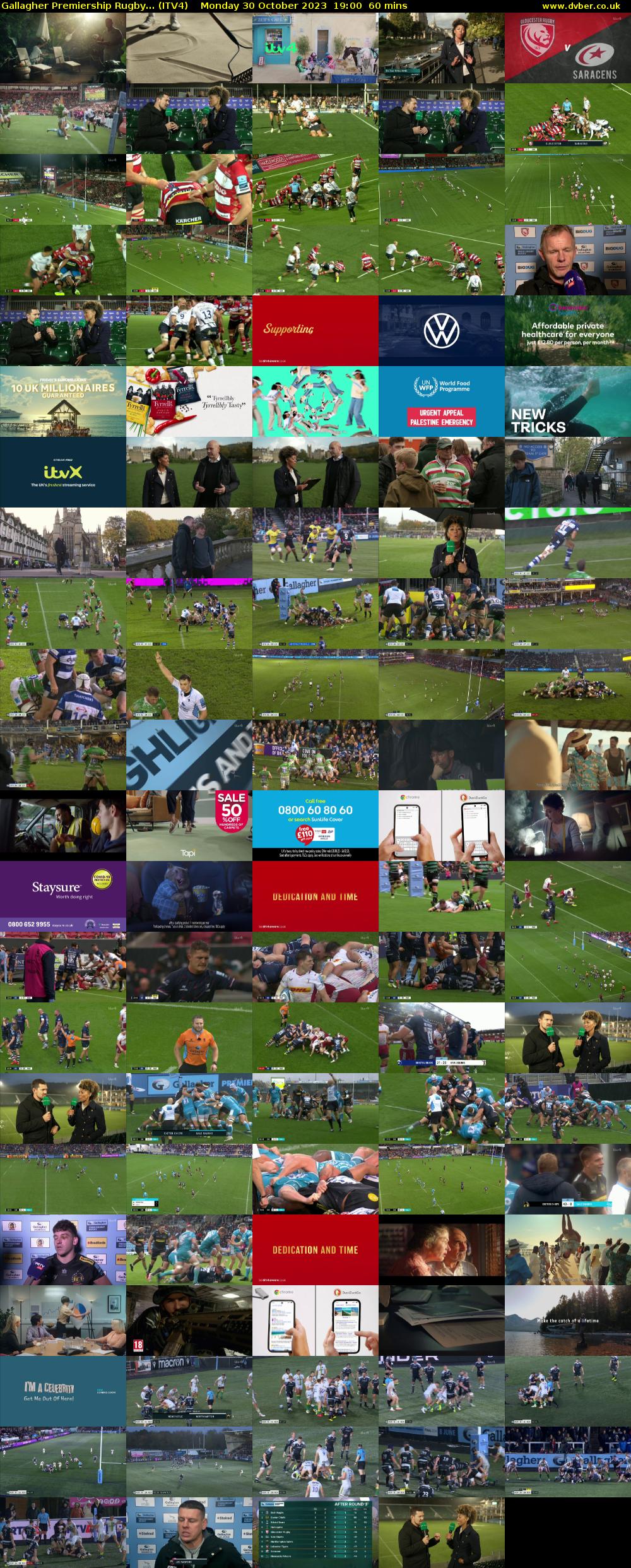 Gallagher Premiership Rugby... (ITV4) Monday 30 October 2023 19:00 - 20:00