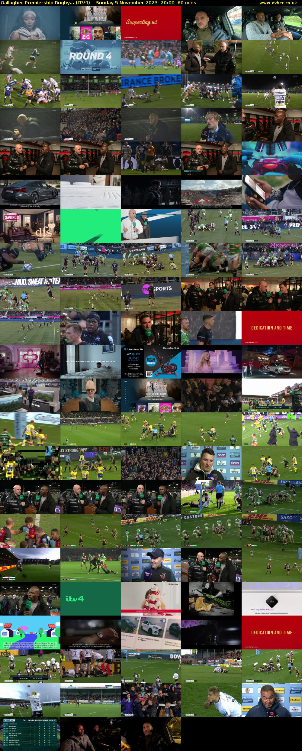 Gallagher Premiership Rugby... (ITV4) Sunday 5 November 2023 20:00 - 21:00