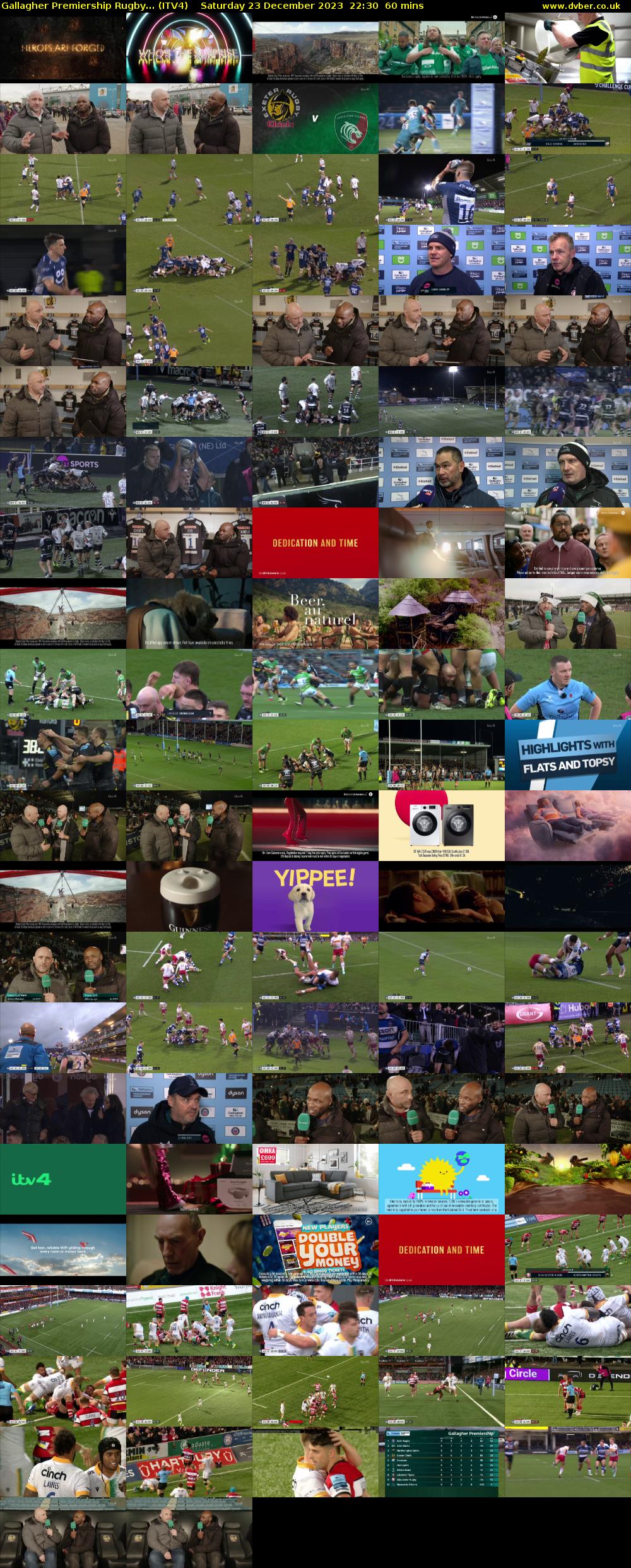 Gallagher Premiership Rugby... (ITV4) Saturday 23 December 2023 22:30 - 23:30