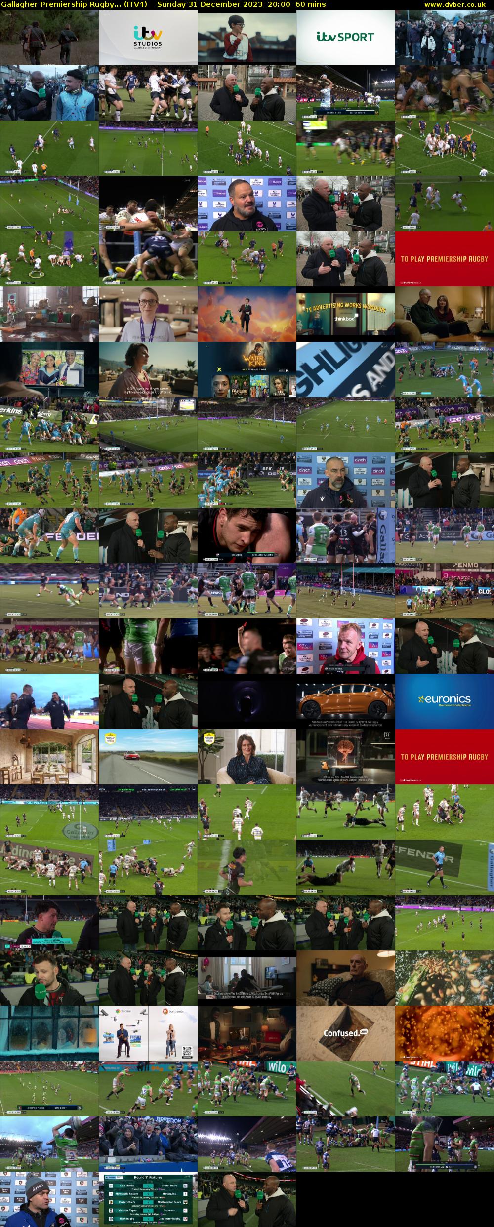 Gallagher Premiership Rugby... (ITV4) Sunday 31 December 2023 20:00 - 21:00