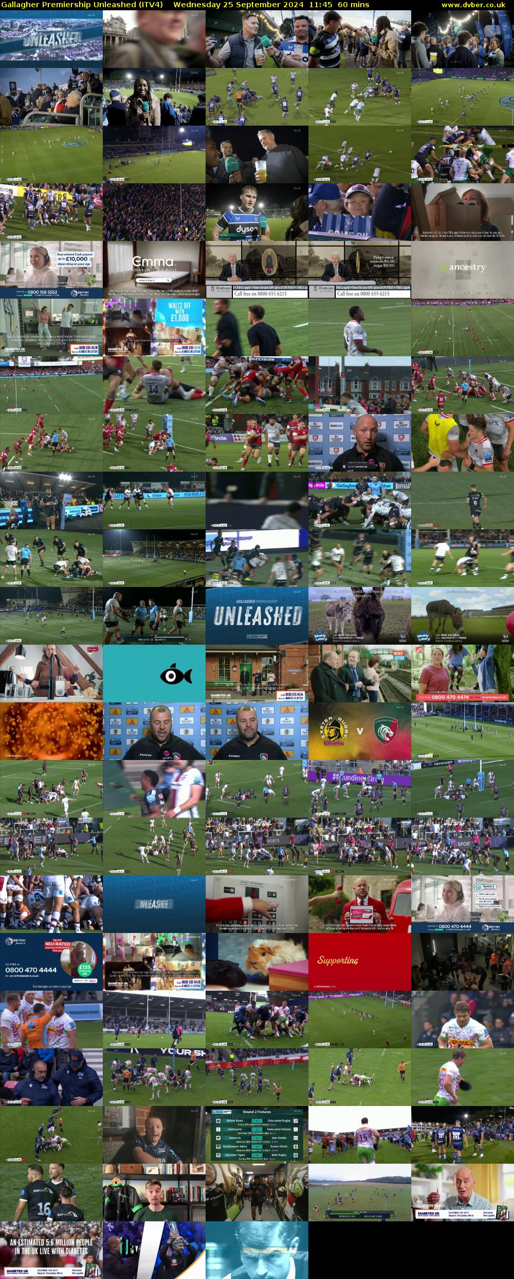 Gallagher Premiership Unleashed (ITV4) Wednesday 25 September 2024 11:45 - 12:45