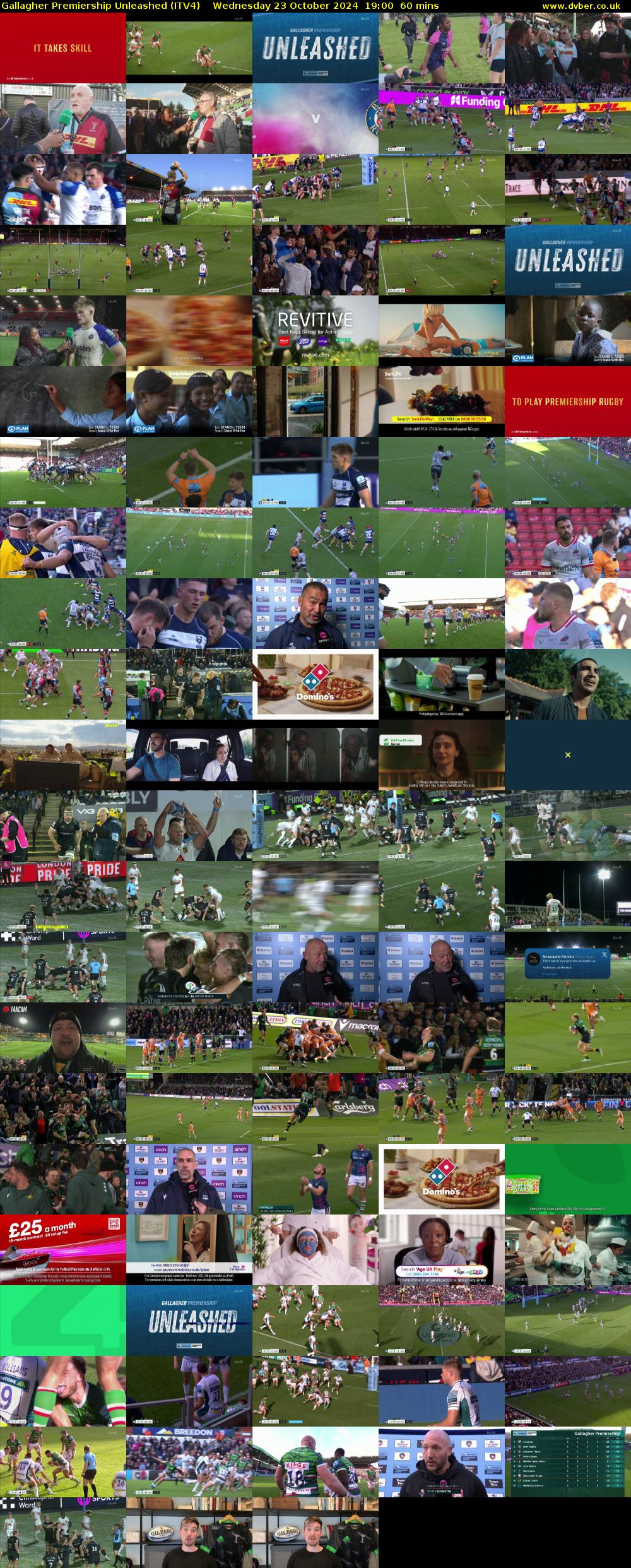 Gallagher Premiership Unleashed (ITV4) Wednesday 23 October 2024 19:00 - 20:00