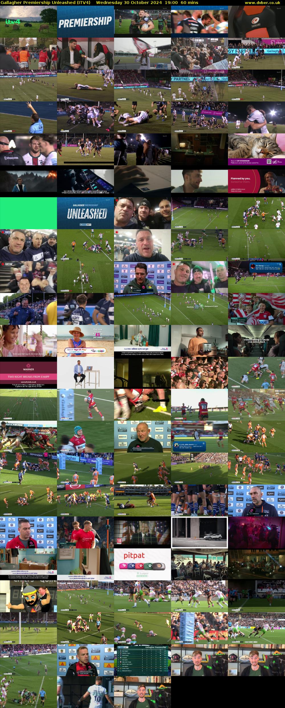 Gallagher Premiership Unleashed (ITV4) Wednesday 30 October 2024 19:00 - 20:00