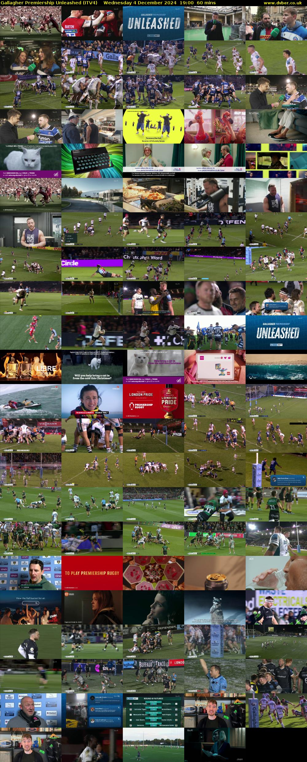 Gallagher Premiership Unleashed (ITV4) Wednesday 4 December 2024 19:00 - 20:00