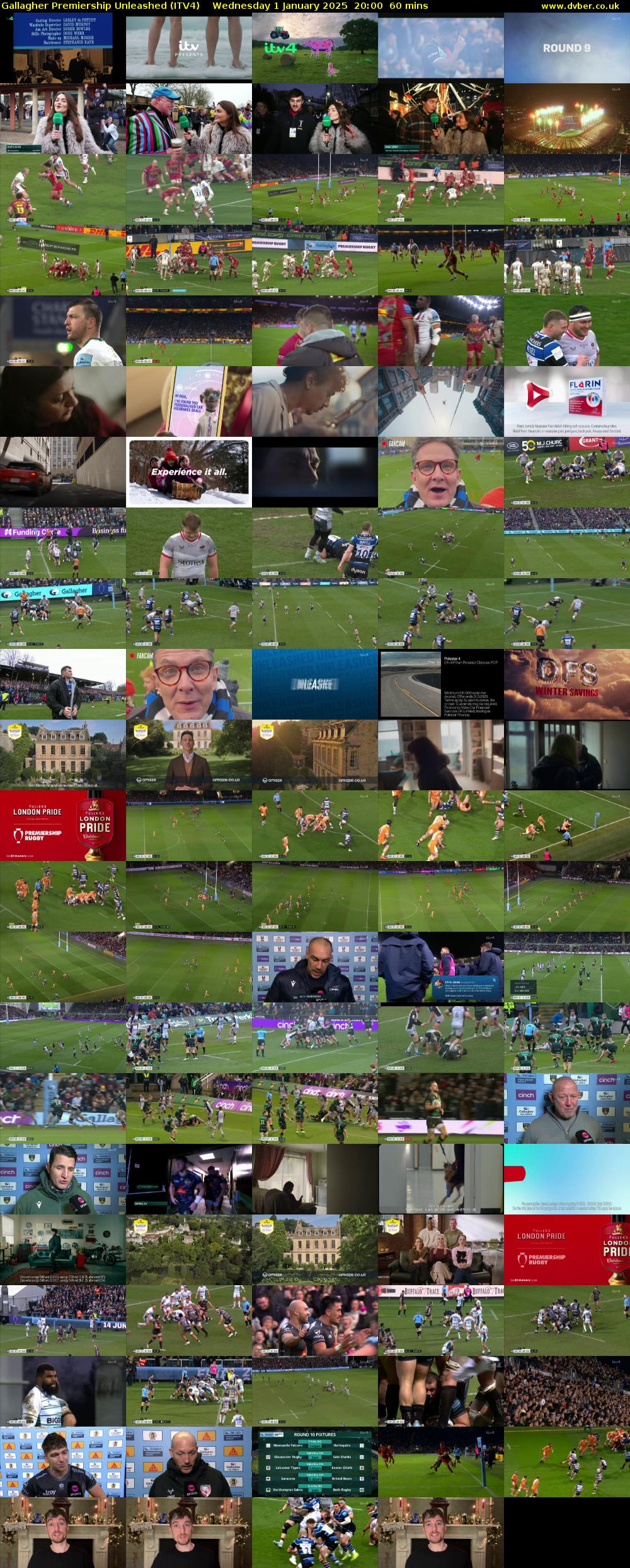 Gallagher Premiership Unleashed (ITV4) Wednesday 1 January 2025 20:00 - 21:00
