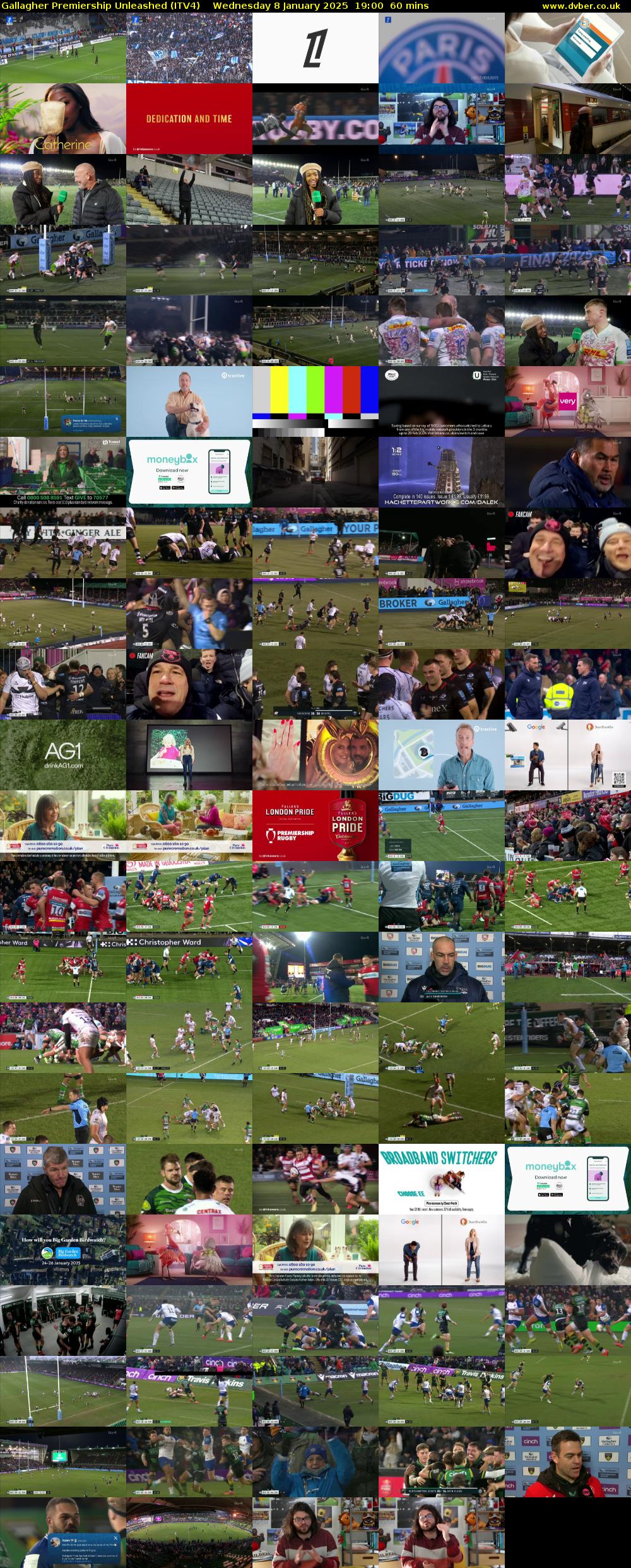 Gallagher Premiership Unleashed (ITV4) Wednesday 8 January 2025 19:00 - 20:00