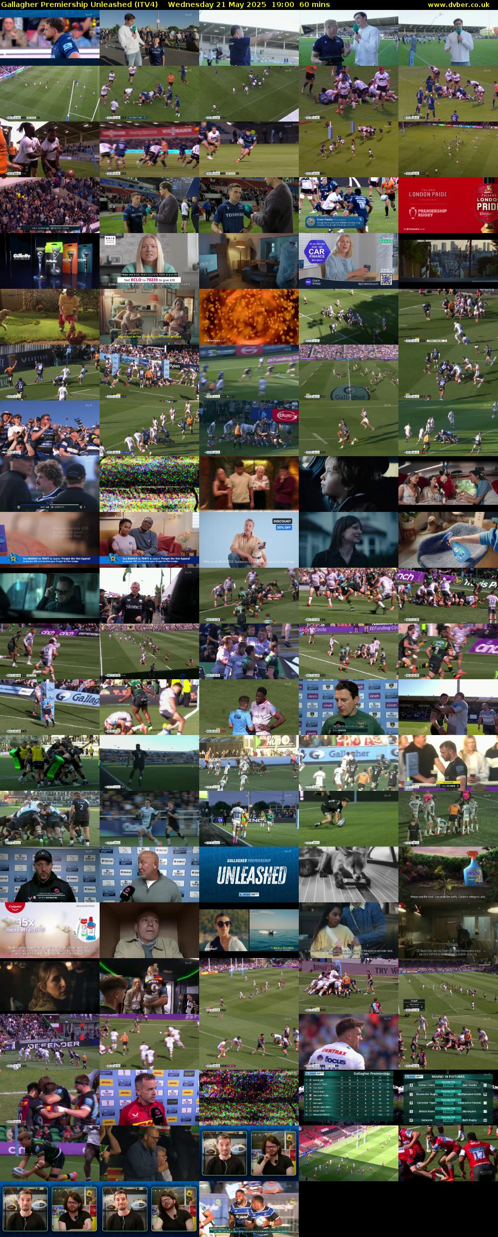 Gallagher Premiership Unleashed (ITV4) Wednesday 21 May 2025 19:00 - 20:00