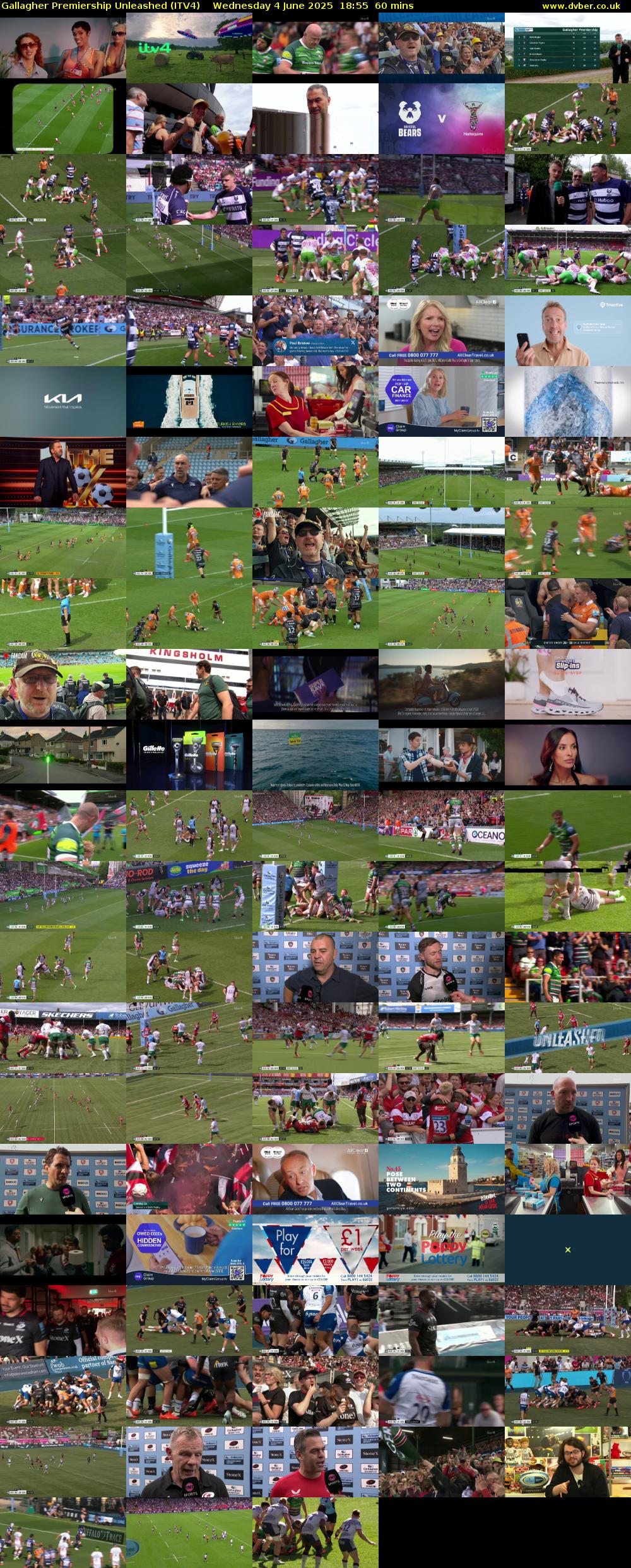 Gallagher Premiership Unleashed (ITV4) Wednesday 4 June 2025 18:55 - 19:55