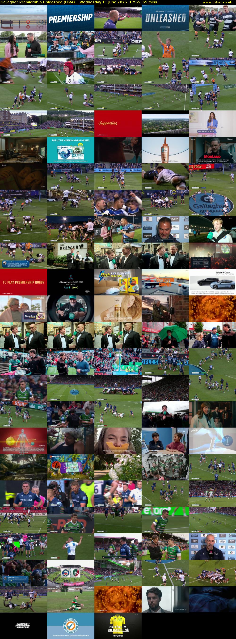 Gallagher Premiership Unleashed (ITV4) Wednesday 11 June 2025 17:55 - 19:00