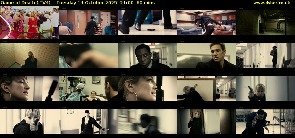 Game of Death (ITV4) Tuesday 14 October 2025 21:00 - 22:00