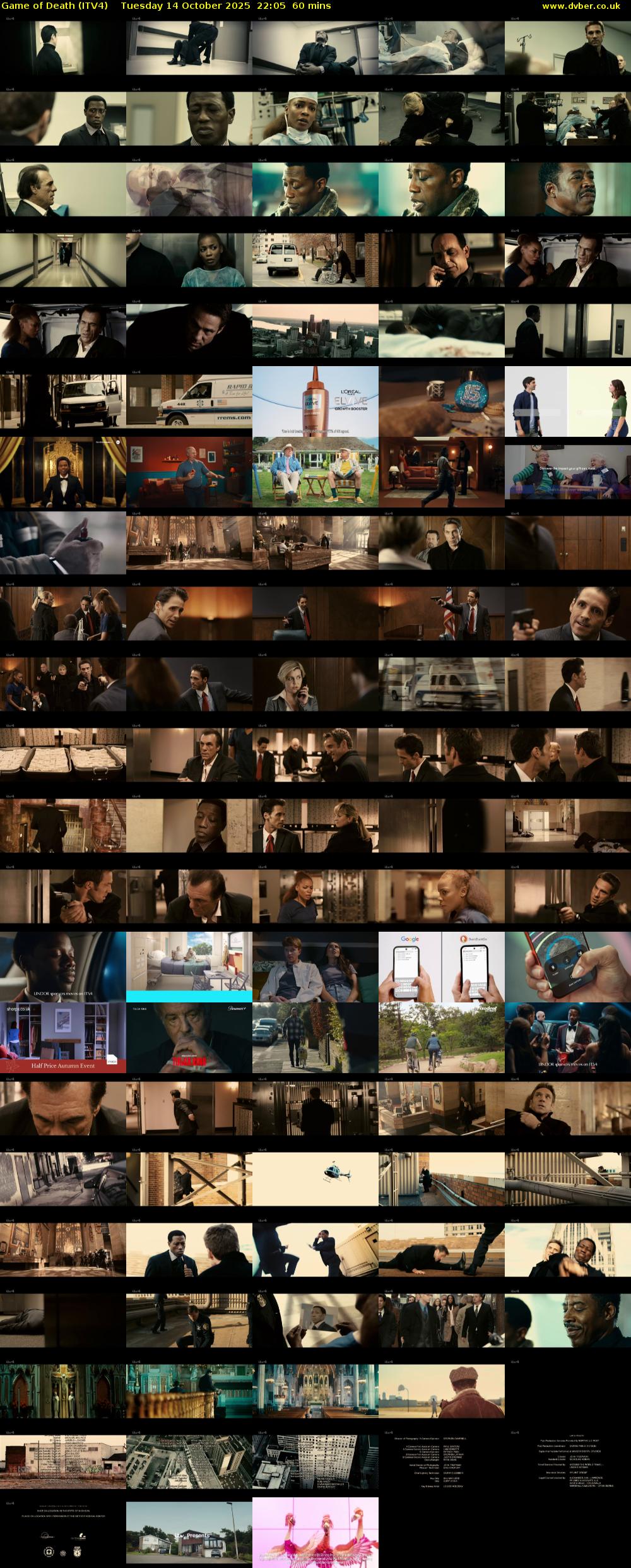 Game of Death (ITV4) Tuesday 14 October 2025 22:05 - 23:05