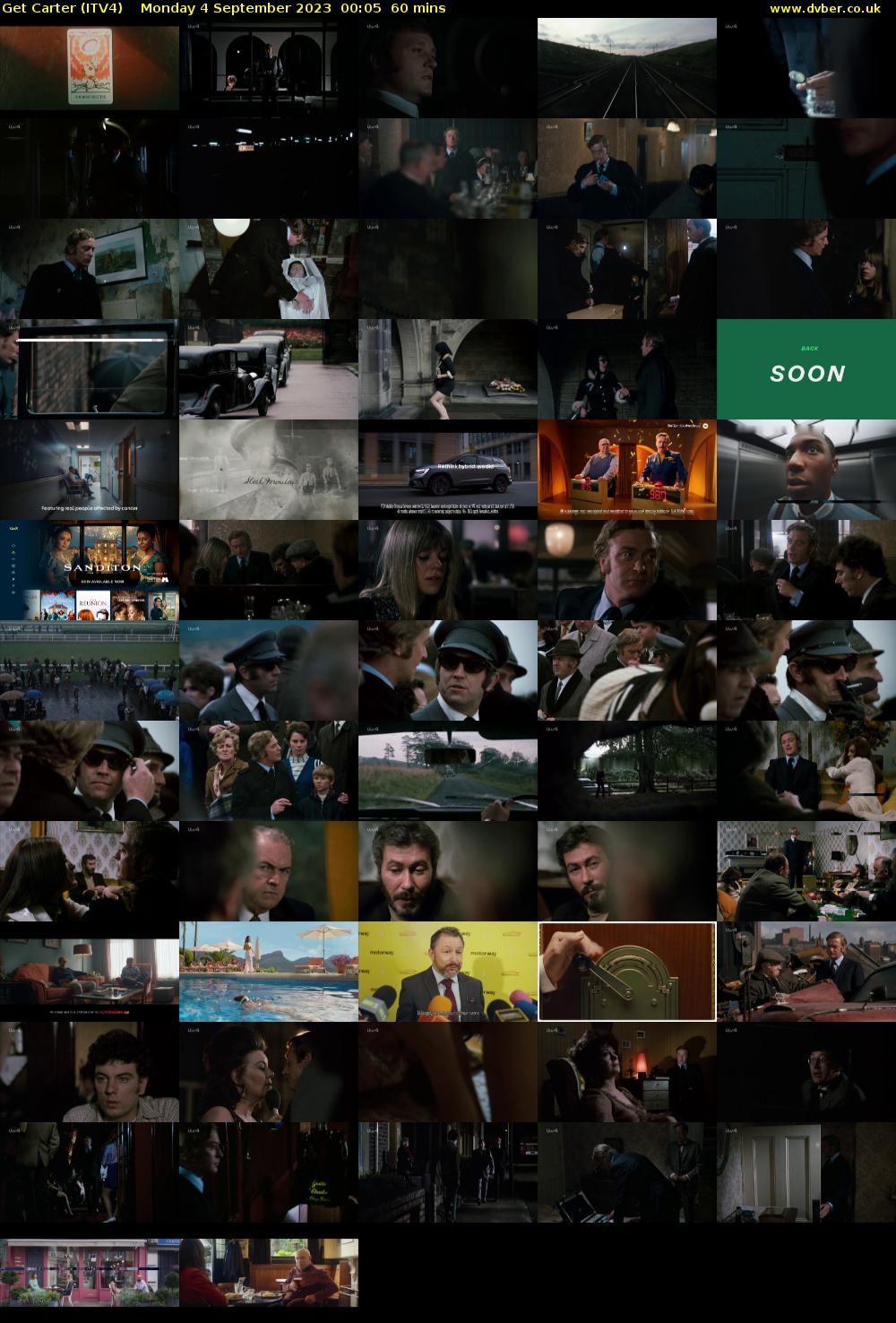 Get Carter (ITV4) Monday 4 September 2023 00:05 - 01:05