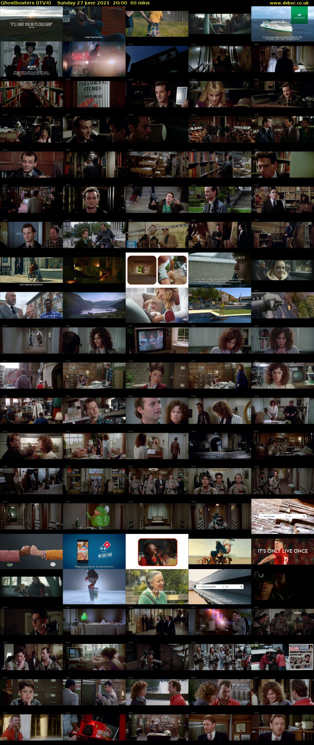 Ghostbusters (ITV4) Sunday 27 June 2021 20:00 - 21:00