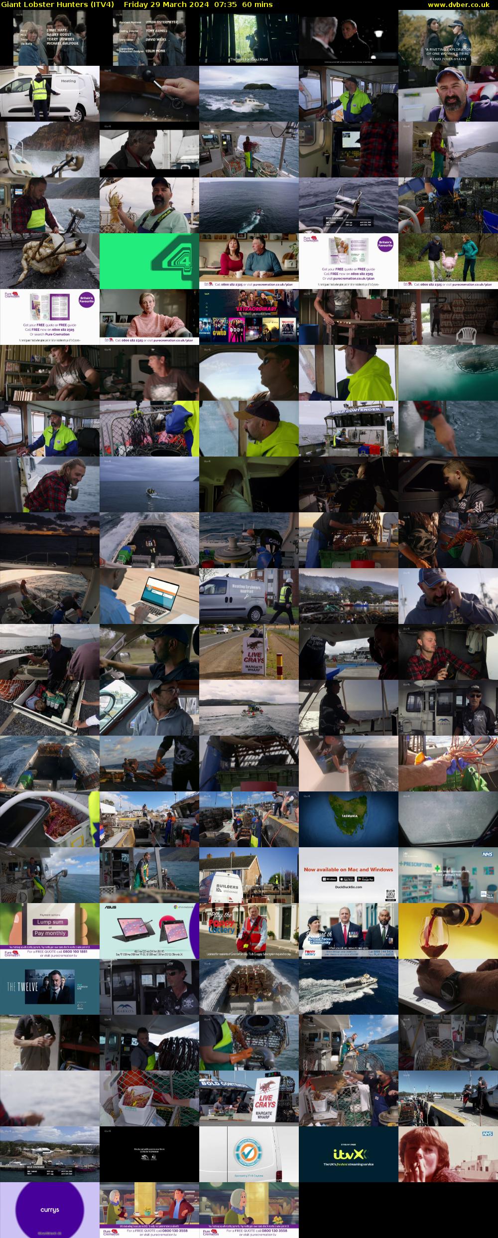 Giant Lobster Hunters (ITV4) Friday 29 March 2024 07:35 - 08:35