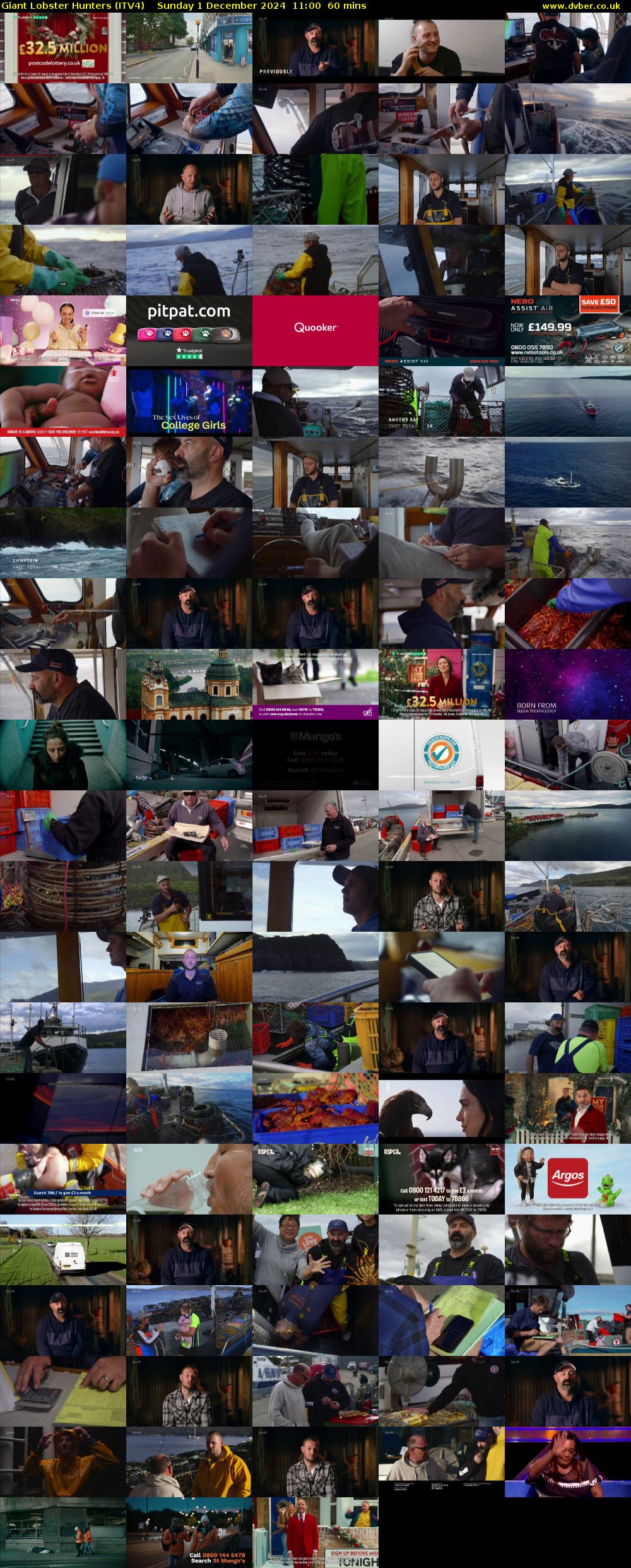 Giant Lobster Hunters (ITV4) Sunday 1 December 2024 11:00 - 12:00