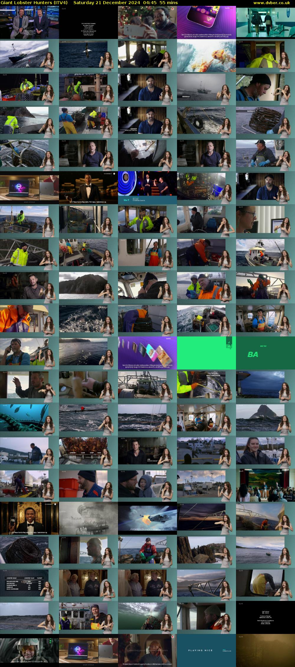 Giant Lobster Hunters (ITV4) Saturday 21 December 2024 04:45 - 05:40