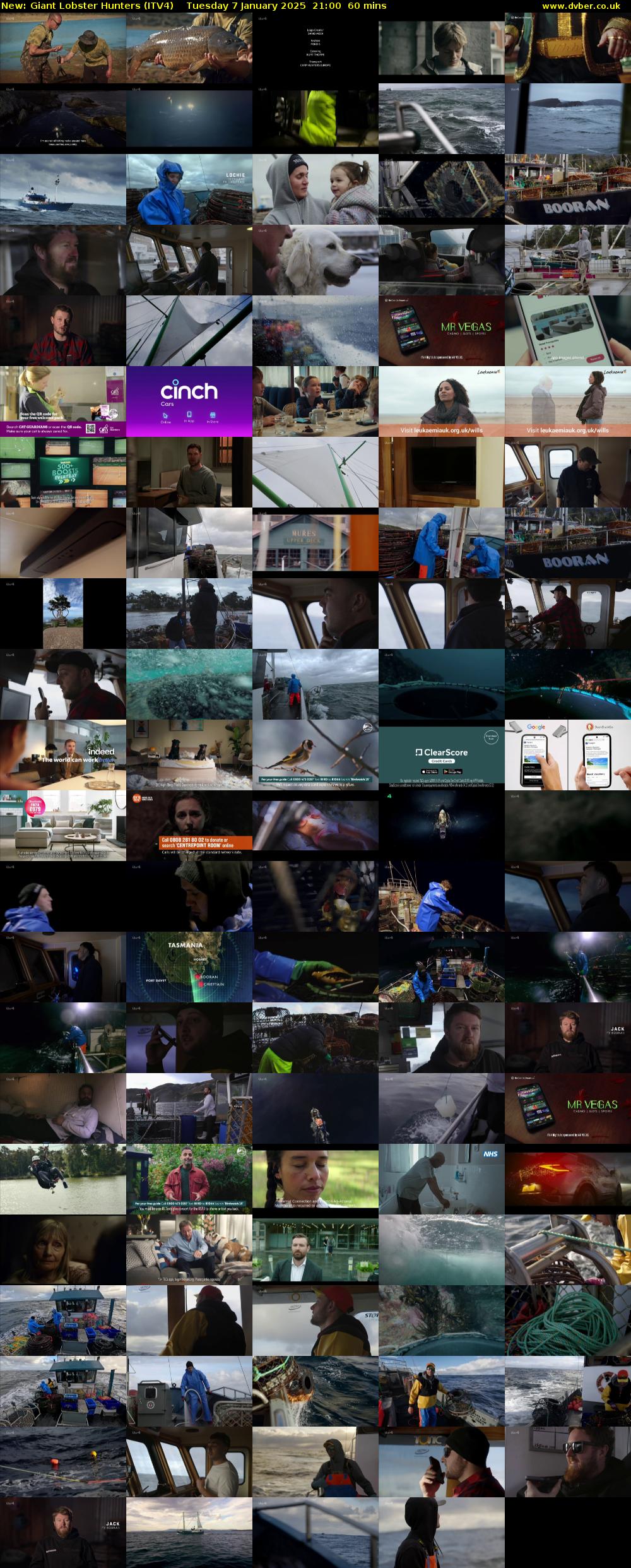 Giant Lobster Hunters (ITV4) Tuesday 7 January 2025 21:00 - 22:00