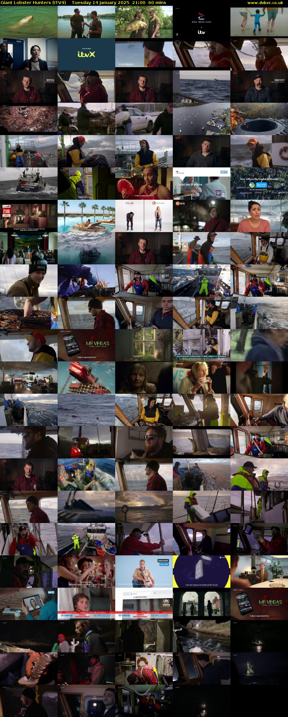 Giant Lobster Hunters (ITV4) Tuesday 14 January 2025 21:00 - 22:00