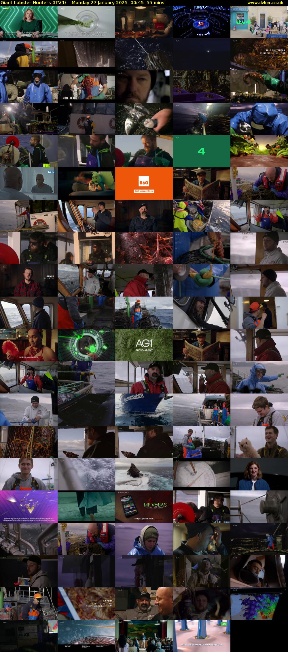 Giant Lobster Hunters (ITV4) Monday 27 January 2025 00:45 - 01:40