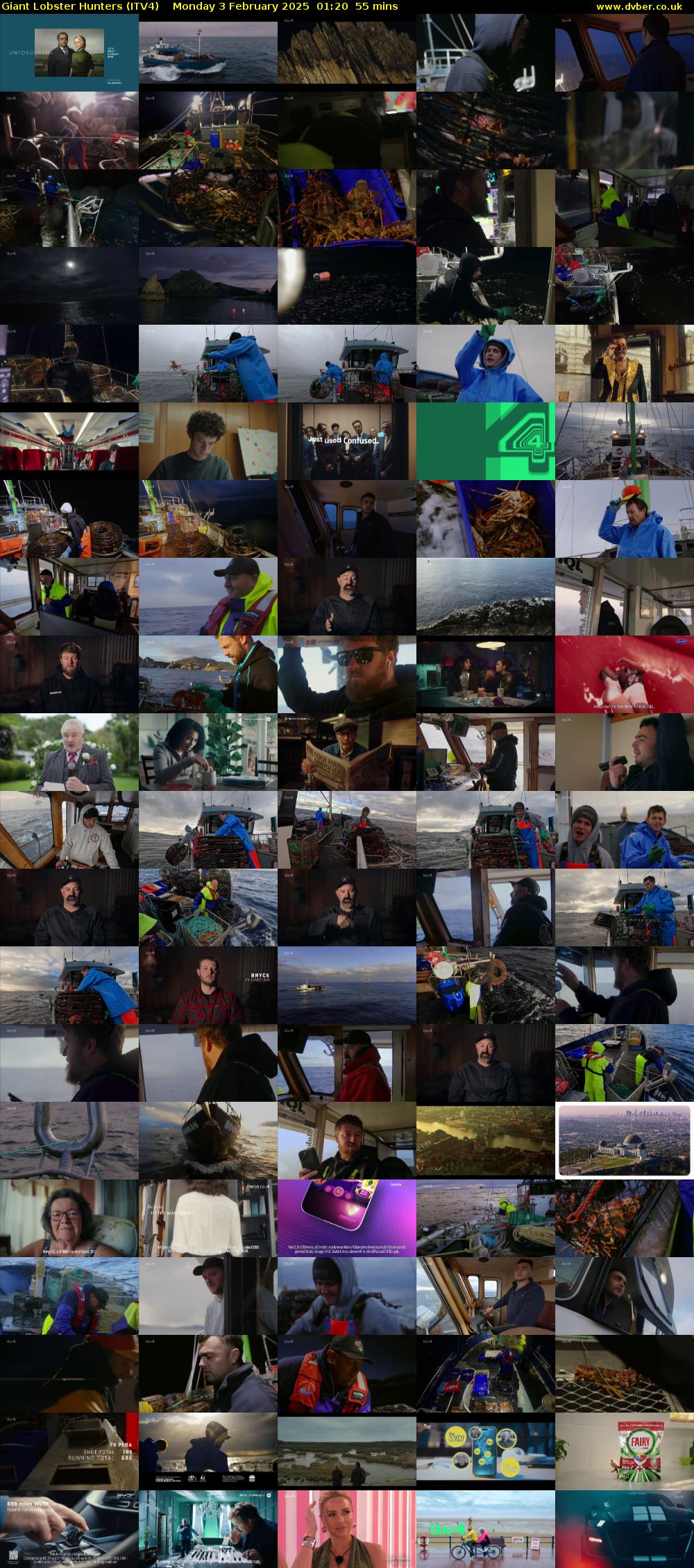 Giant Lobster Hunters (ITV4) Monday 3 February 2025 01:20 - 02:15