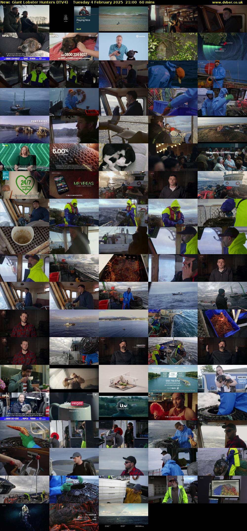 Giant Lobster Hunters (ITV4) Tuesday 4 February 2025 21:00 - 22:00